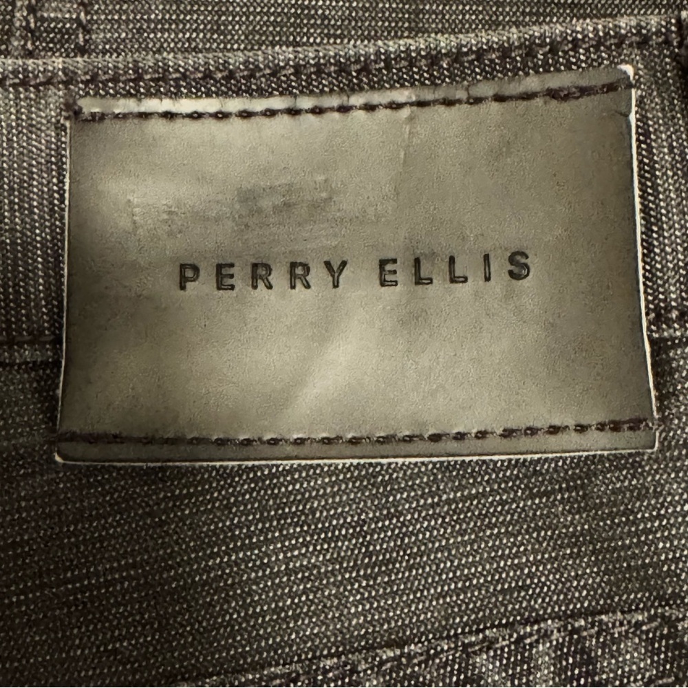 Perry Ellis Men’s Sz 34x32 Black Slim Fit Denim Dark Wash Casual - Picture 7 of 9